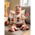 thumbnail image 5 of RUINIXCW Newborn Baby Girl My First Thanksgiving Outfits Infant Baby Girls Fall Winter Clothes Cute Turcky Printed Long Sleeve Romper and Flared Pants Headband Set, 5 of 9