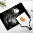 thumbnail image 4 of BaHomeck placemats Set of 4 Black And White Wolf Face Portrait In Dark Background Cotton Linen rectangle Placemats for Kitchen Dining Table Indoor,Outdoor,18*12inch, 4 of 4