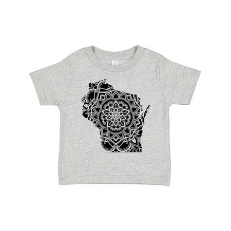 

Inktastic Wisconsin Silhouette Mandala Gift Toddler Boy or Toddler Girl T-Shirt