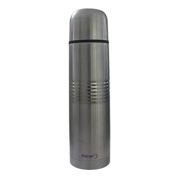 Termo Bala de Doble Pared Steiner 500 ml Acero Inoxidable Gris
