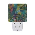 thumbnail image 2 of Hand Painted Tropical Leaf Night Light 2 Pack LED Nightlight Plug into Wall Dusk to Dawn Sensor Soft White, 2 of 7