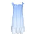 thumbnail image 5 of Bmisegm Kids Dress Summer Floral Tiered Ruffle Spaghetti Strap Soft Cute A Line Nightgown for Girls Birthday Sleepwear Party Midi Summer Dress 5-14 Years 01_Light Blue,9-10 Years, 5 of 6