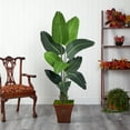thumbnail image 3 of Nearly Natural 5.5ft. Travelers Palm Artificial Tree in Brown Planter, 3 of 4