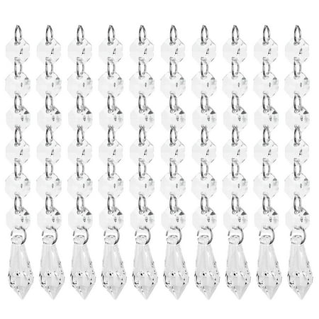 

10PCS Acrylic Pendant 15cm Clear Long Drop Shape for Chandeliers Baby Room Christmas Tree