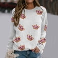 thumbnail image 2 of WEAIXIMIUNG Robe Chandail Midi Femmes Décontractée à Manches Longues T-Shirts Graphiques Col Rond Chandails à Enfiler Hauts pour Femmes, 2 of 6