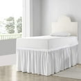 thumbnail image 2 of Essential Dorm Bed Skirt, Ruffled Dorm Size Bed Skirt - 100% Cotton Blend Fabric Dorm Bed Skirt White - Dorm Bed Skirt Twin XL Size College Dorm Bed Skirt 36" Drop -White, 2 of 5