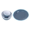 thumbnail image 4 of 3 Piece Set of Salad Tableware Fruit Snack Plate Bowl and Cup Set Salad TablewareDark Blue Dots, 4 of 14