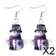 thumbnail image 1 of Pendientes de Navidad,Pendientes de muñeco de nieve de Navidad Joyería elegante,Joyería de Halloween de moda creativa para regalo de mujer,Pendientes colgantes Dijes de moda de, 1 of 8