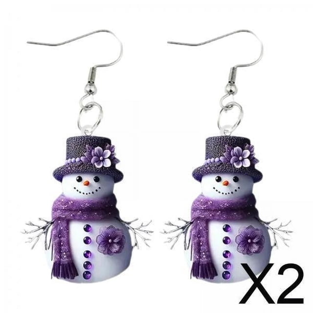 Pendientes de Navidad,Pendientes de muñeco de nieve de Navidad Joyería elegante,Joyería de Halloween de moda creativa para regalo de mujer,Pendientes colgantes Dijes de moda de