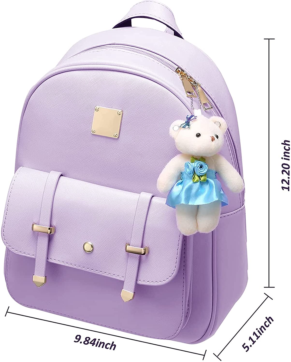 Mini Backpack Purse with Wallet Set for 