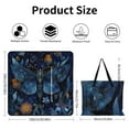 thumbnail image 2 of Celestial Moth Night Garden Blooms Magic Waterproof Picnic Blanket with Foldable Zipper, Suitable for Outdoor Use, Suitable for Travel, Camping, Beaches, Parks, Grasslands, Picnic Blanket Accessories, 2 of 7