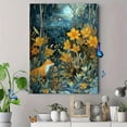 thumbnail image 4 of Golden Fox Sleeping In Flowers Canvas Print Cozy Home Decor, 4 of 8