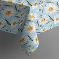 thumbnail image 4 of Lightblue Daisy Flower Green Dots Pattern Rectangle Tablecloth 60"x102",Waterproof Polyester Rectangle Table Cloth, Wipeable Spillproof Polyester Tablecloth for Dining, Camping, Indoor and Outdoor, 4 of 6