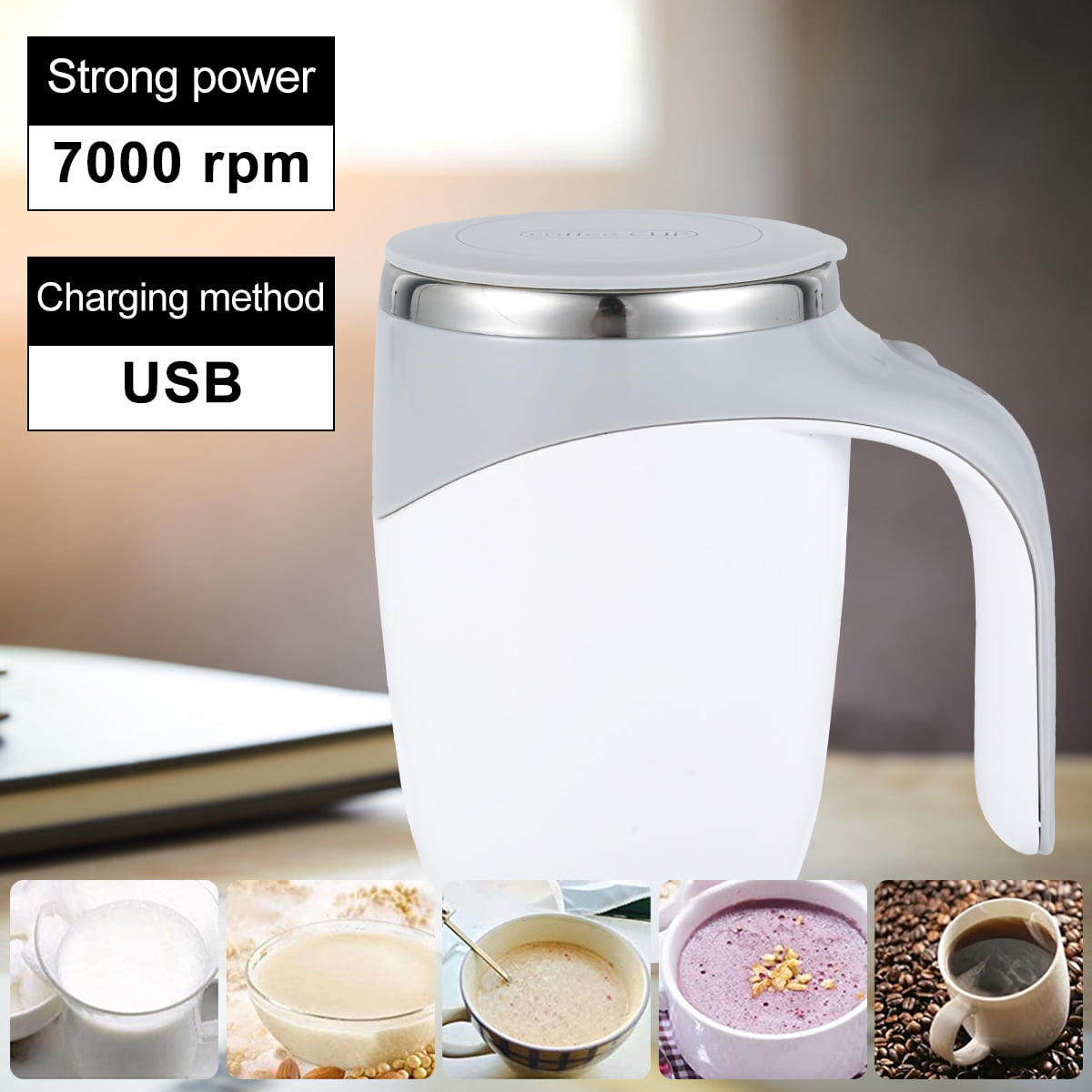 Automatic Stirring Coffee Cup - Rechargeable Automatic Stirring Coffee –  Aakriti Collections