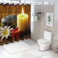 thumbnail image 7 of Pratyus Tranquil Still Life Shower Curtain Set for Elegant Bathroom Decor with Hooks, Polyester Fabric, Waterproof, Quick Drying, Various Sizes 60"x72, 7 of 7