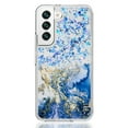 thumbnail image 5 of Samsung Galaxy S22 Plus Case, Rosebono Hybrid Bling Glitter Sparkle Epoxy Graphic Marble Colorful Silicone Skin Cover Armor Case for Samsung Galaxy S22 Plus (Blue), 5 of 6