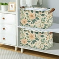 thumbnail image 2 of Yayeee Foldable Storage Basket for Shelves with Handles Set of 2 Waterproof Cloth Bins, Floral Design, 2 of 7