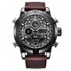 thumbnail image 1 of Reloj cronógrafo de negocios para hombre, de cuero, digital, de pulsera, informal, 1 of 6