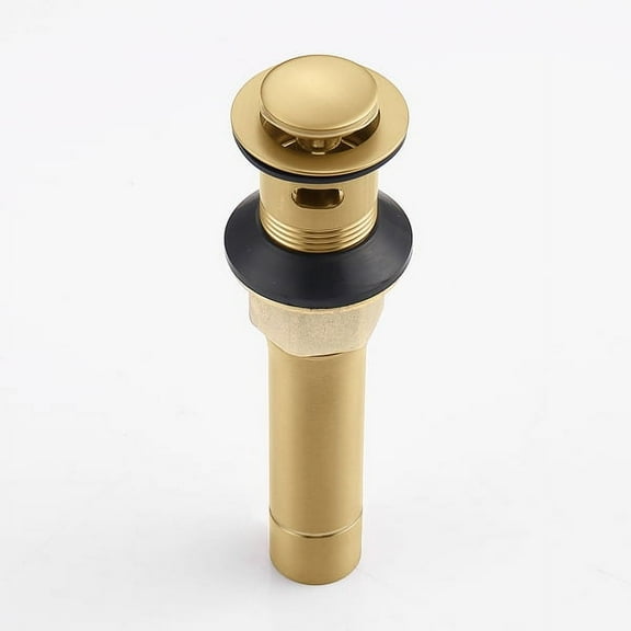 Fithood Bathroom Sink Drain Vanity Sink Drain with Strainer Basket Brushed Gold