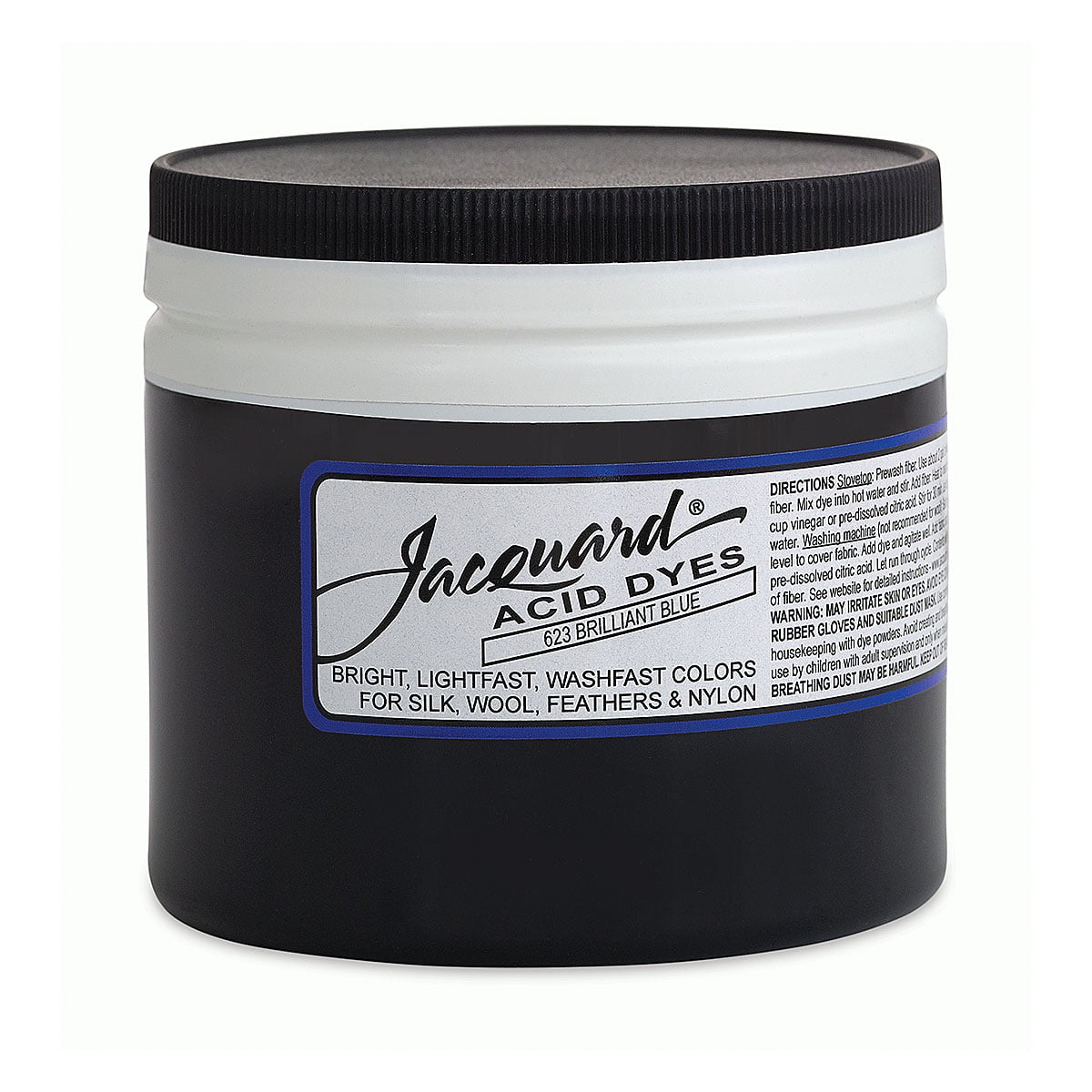 Teinture Acide Jacquard En Poudre Navy Blue - Pour Laine, Soie, Fibres Protéiques - Pot De 8 Oz (226g)