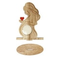 thumbnail image 1 of Picture Frame Wooden Display Baby Keepsake Holder Rustic Design 8.07x5.71x2.44 Inches Clear Glass Front Pregnancy Announcement Home Desk, 1 of 5