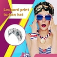 thumbnail image 3 of Women Fashionable Turban Multicolor European Pattern Single Layer Head Wrap Hair Bonnet Muslim Style Hair Assecories, 3 of 6