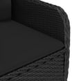 thumbnail image 5 of vidaXL 3 Piece Patio Bistro Set Poly Rattan and Glass Black, 5 of 11