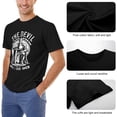 thumbnail image 6 of The Devil Saw Me With My Head Down Groovy Men's Cotton Short Sleeve HD Print Tee for Casual T-Shirt Crew Neck Top Black M, 6 of 7