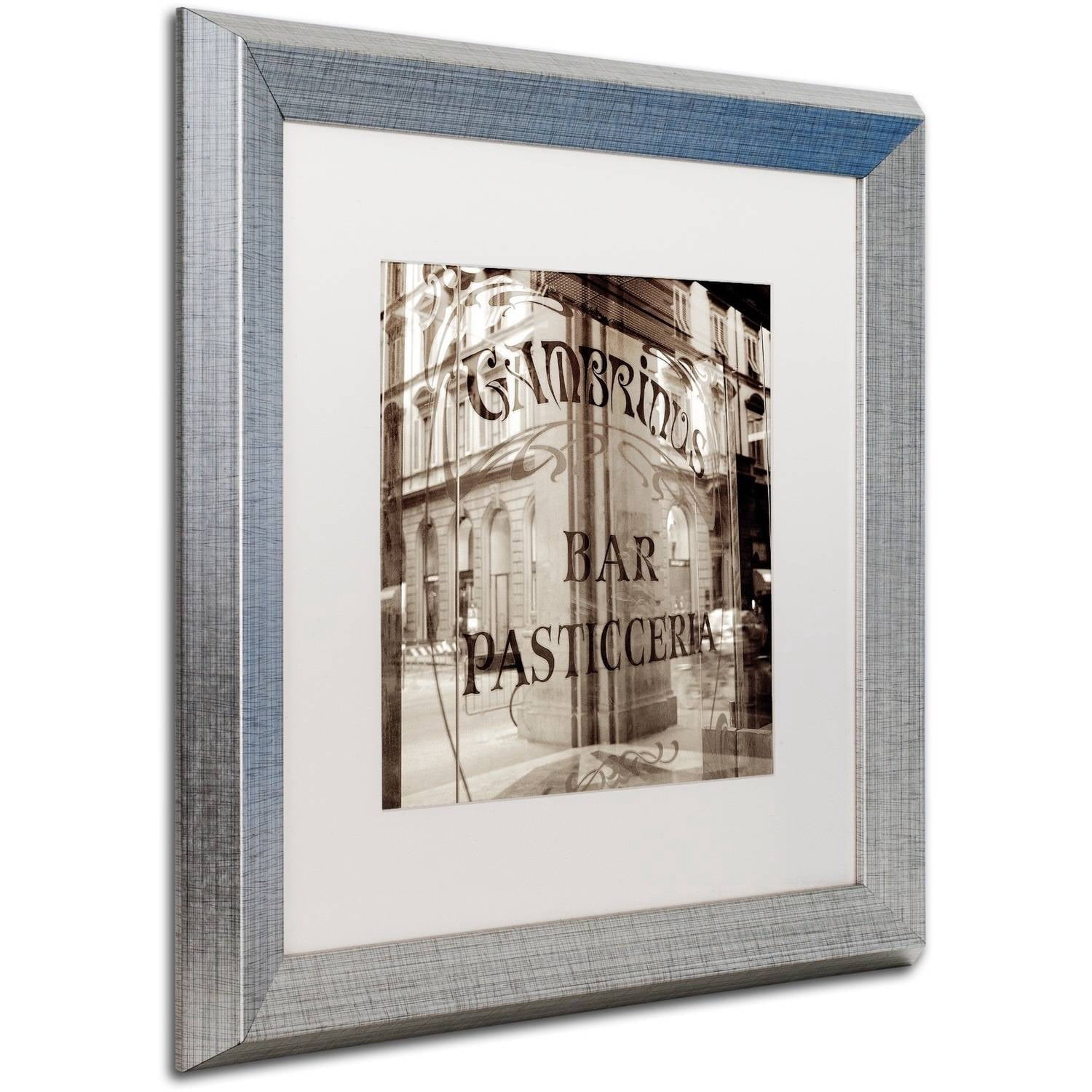 Trademark Fine Art "Firenze V" Canvas Art by Alan Blaustein, White Matte, Silver Frame