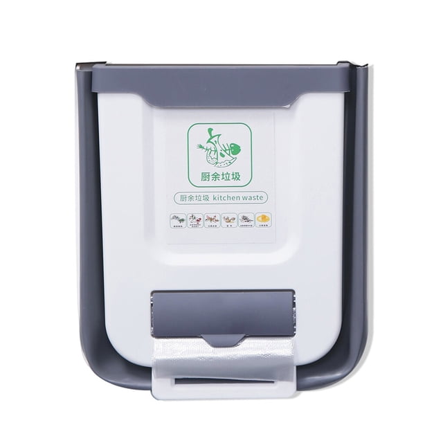 Naiovety Cubo de basura PP TPR, armario sin tapa plegable sin perforaciones, cubo de clasificación de basura, cesta de basura para sala de Mostrada Blanco Largo