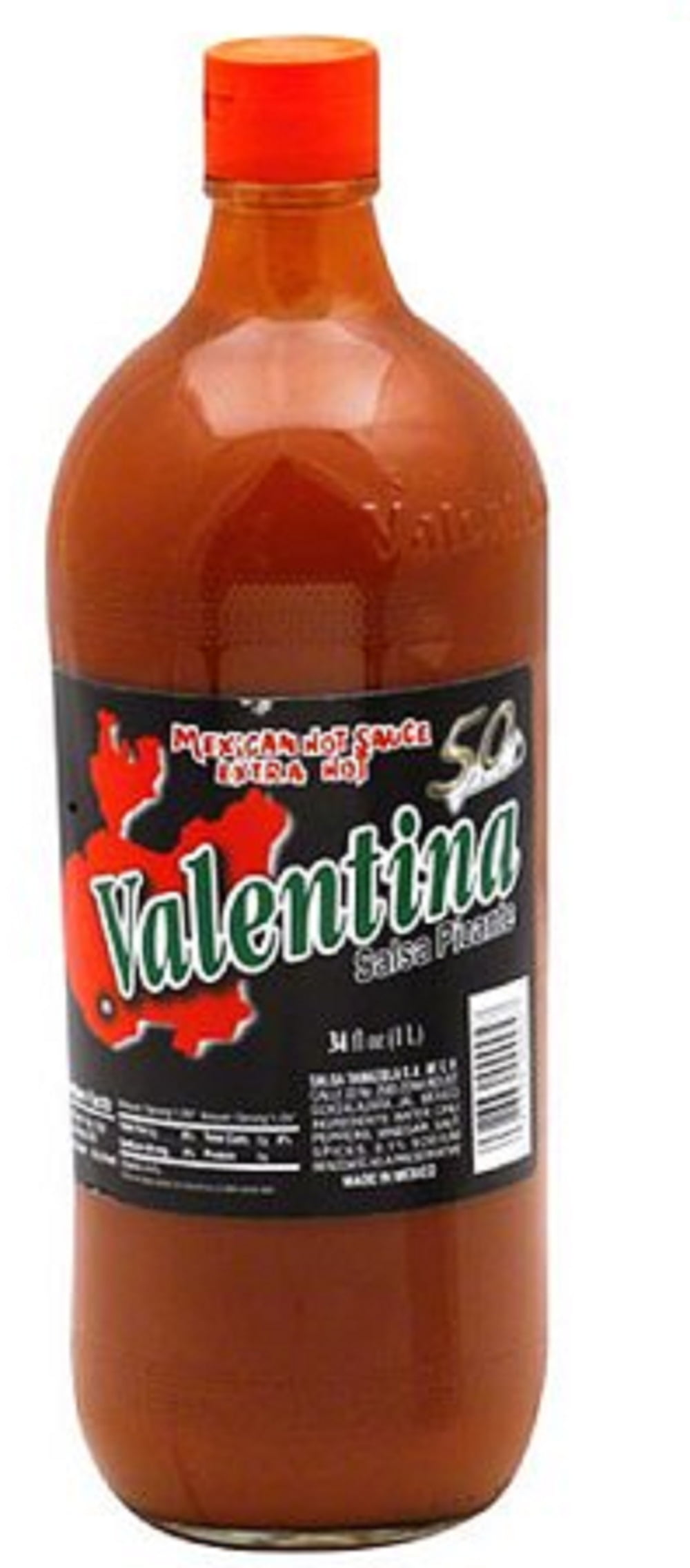 Valentina Salsa Picante Mexican Extra Hot Sauce, 34 oz(1L)