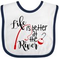 thumbnail image 3 of Inktastic Life is Better at the River Fishing Pole with Bobber Boys or Girls Baby Bib, 3 of 4