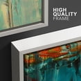 thumbnail image 4 of wall26 Framed Canvas Print Wall Art Set Thick Teal, Tan &amp; Orange Paint Color Field Abstract Shapes Illustrations Modern Art Chic Colorful Ultra for Living Room, Bedroom, Office - 16"x24&quot, 4 of 5