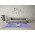 thumbnail image 3 of Ahgly Company Machine Washable Indoor Rectangle Abstract Blue Modern Area Rugs, 8' x 10', 3 of 4