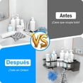 thumbnail image 4 of Estantes de Regadera para Baño, Organizador De Ducha De Esquina De Acero Inoxidable, Estantes de Regadera de Pared con Ganchos, Jaboner y Soportes para Cepillo, 4 of 4