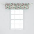 thumbnail image 2 of Ambesonne Peony Valance Pack of 2, Classical Pastel Tone Floral, 54"X12", Seafoam Dried Rose, 2 of 2