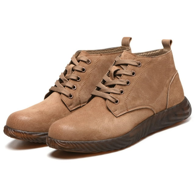 Leather Work Boots Breathable Soft Sole Anti-smashing Anti-puncture Work Shoes