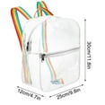 thumbnail image 2 of Yhmxh Clear Backpack Stadium Approved, Heavy Duty Waterproof Transparent PVC Backpack for Concert, Large See Through Bag for College, Security Travel & Stadium (Colorful), 2 of 6