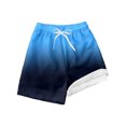 thumbnail image 4 of GDREDA Boy's Pants Boys Fashion Casual Swim Trunks With Compression Liner Stretch Swim Shorts, 4 of 4