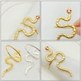 thumbnail image 4 of Servilleteros en forma de serpiente, hebillas de animales para servilletas, hebilla de tejido (dorado), 2 uds., 4 of 6