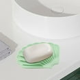 thumbnail image 6 of HongHeng 1Pc Green Silicone Soap Dish Soap Dish with Drainage Keep Soap Dry Cute Soap Dish Shell Shape for Bathroom Kitchen Sinks, 6 of 6