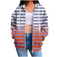 thumbnail image 2 of Women's Lightweight Zip Hoodie Color Block Long Sleeve Athletic Comfort Fit​​, 2 of 5