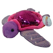 Sequinimals Sequin Sea Turtle Plush Stuffed Animal by Reversible Sequins Hot Pink & Silver