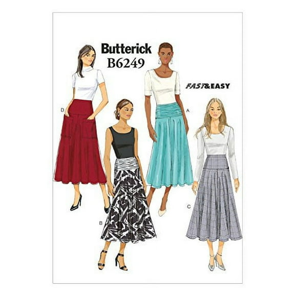 Butterick Patterns B6249A50 Misses Skirt, A5 (6-8-10-12-14)