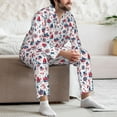 thumbnail image 7 of Yiaed Happy Columbus Day Print Men’s Pajamas Set - Long Sleeve Button Down Sleep Shirt and Pajama Bottoms Sleepwear Set Mens Pjs Sets Men's Pajama Bottoms-Medium, 7 of 7