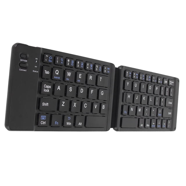 Foldable BT Keyboard, 2 Fold Slim Pocket Size Mini BT Cordless Keyboard With 120mAh Rechargeable Battery, For , For IOS, For