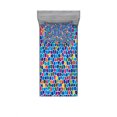 thumbnail image 2 of Ambesonne Colorful Fitted Sheet & Pillow Sham Set, Vivid Mosaic Design, Queen, Multicolor, 2 of 3