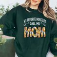 thumbnail image 1 of My Favorite Monsters Call Me Mom Print Crew Neck Hoodie Armygreen, 1 of 2