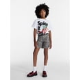 thumbnail image 2 of Weekend Academy Girls Printed Baggy Jean Shorts, Sizes 4-18, 2 of 5