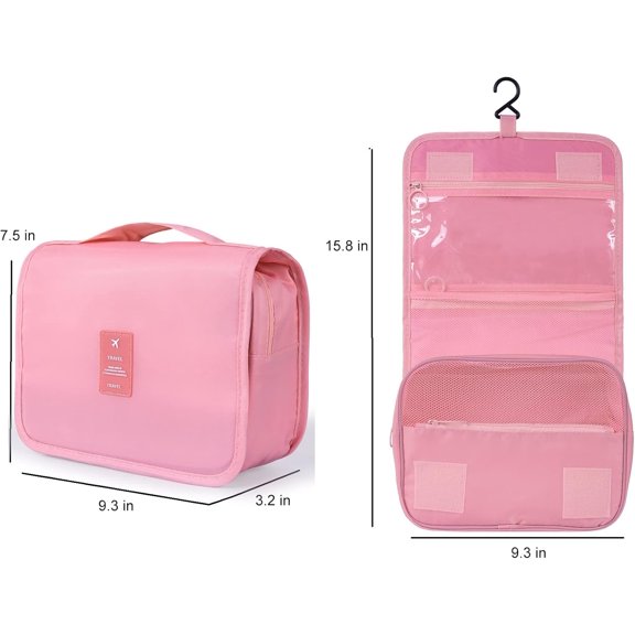 Weavehouse Neceser de Viaje con Gancho, Neceser Colgante para Mujer, Neceser de Viaje para Maquillaje, Organizador Pequeño de Neceser de Viaje